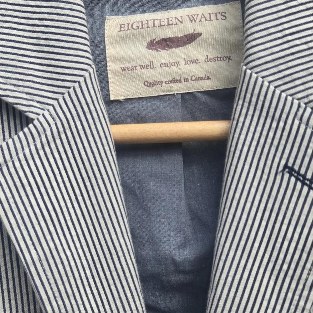 Striped Gray Blazer - Picture 2 of 10